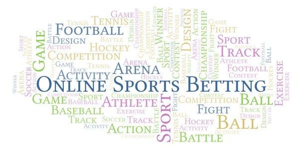 Online Sports Betting word cloud. Made with text only.