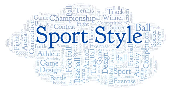Sport Style Word Cloud Made Text Only — Stock Photo, Image