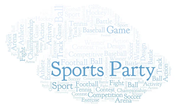 Sport Part Word Cloud Med Endast Text — Stockfoto