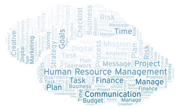 Human Resource Management Word Cloud Made Text Only — Stock Photo, Image
