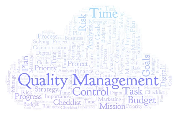 Quality Management Szó Felhő Gyártott Val Csak Szöveg — Stock Fotó