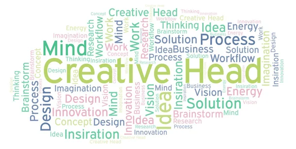 Creative Head word cloud, made with text only