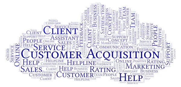 Customer Acquisition word cloud. Made with text only.