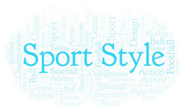 Sport Style Word Cloud Made Text Only — Stock Photo, Image