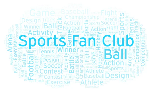 Sportowy Fan Club Słowo Cloud Wykonane Tylko Tekst — Zdjęcie stockowe