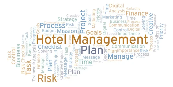 Hotel Management word cloud, made with text only