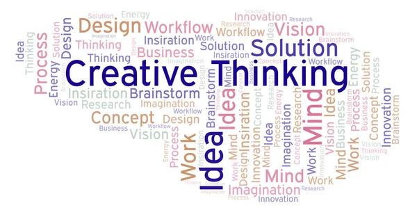 Creative Thinking Nuvem Palavras Feita Apenas Com Texto — Fotografia de Stock