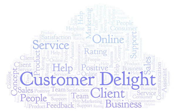 Customer Delight Word Cloud Made Text Only — Stock Photo, Image