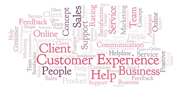 Customer Experience Word Cloud Made Text Only — Stock Photo, Image