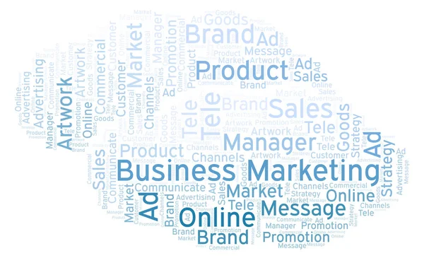 Word Cloud Business Marketing Szöveg Wordcloud Készült Csak Szöveg — Stock Fotó