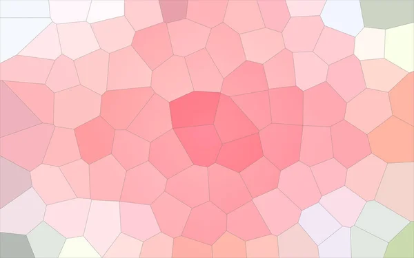 Ilustración Abstracta Fondo Pastel Blanco Rojo Big Hexagon Generada Digitalmente — Foto de Stock