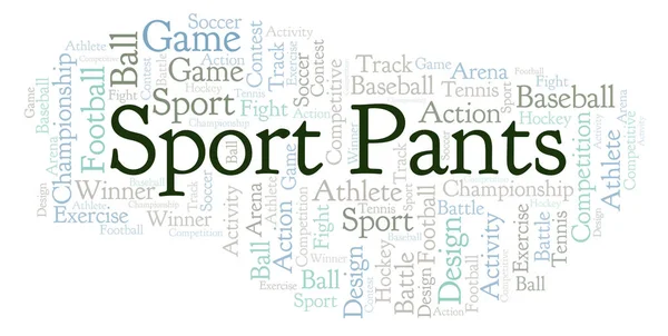 Sport Pants word cloud. Made with text only.