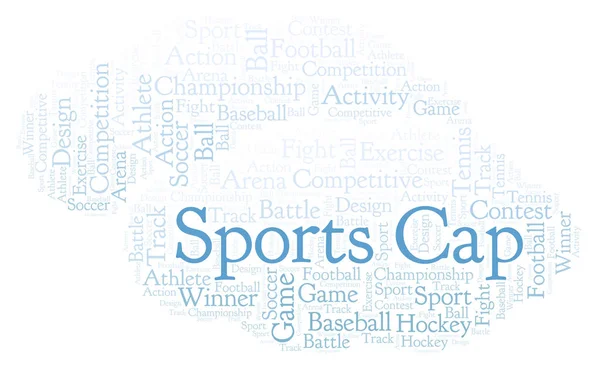 Sports Cap Word Cloud Made Text Only — Stock Photo, Image