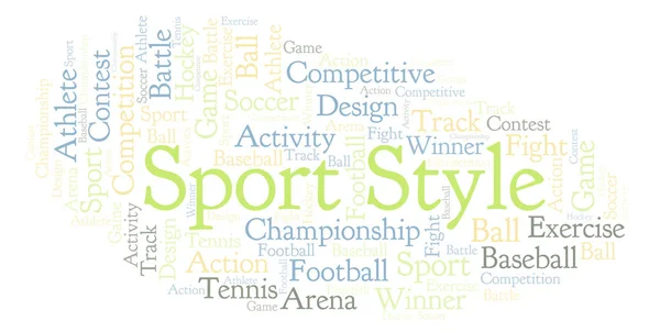 Sport Stil Word Cloud Med Endast Text — Stockfoto