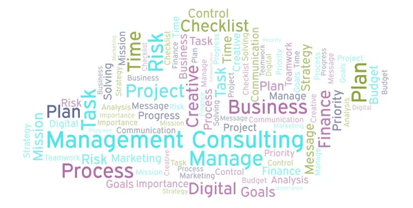 Yönetim danışmanlık kelime bulutu, yalnızca metin ile yapılan