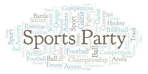 Sport Part Word Cloud Med Endast Text — Stockfoto