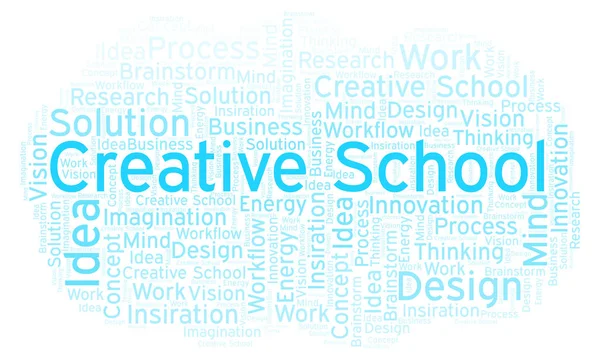Creative School word cloud, made with text only