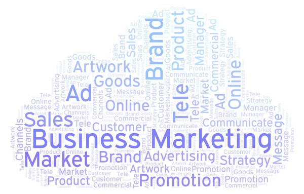 Nuvem Palavras Com Texto Business Marketing Wordcloud Feito Apenas Com — Fotografia de Stock