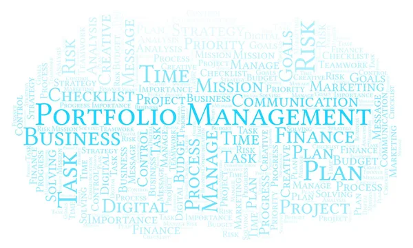 Portfolio Management word cloud, made with text only