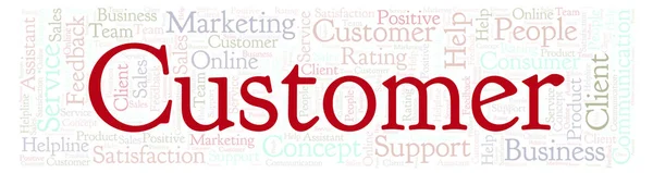 Customer word cloud. Made with text only.