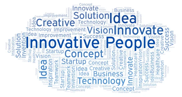 Nuage Mots Innovative People Fait Uniquement Avec Texte — Photo