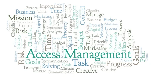 Access Management word cloud, made with text only