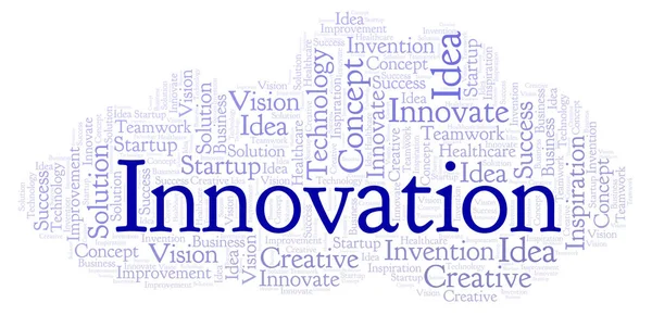 Innovation Wortwolke Nur Mit Text — Stockfoto