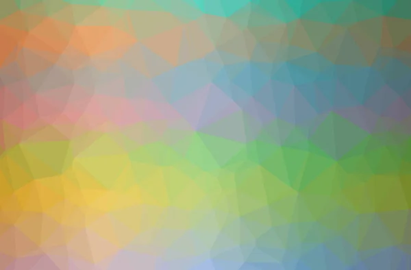 Illustration Gröna Polygonal Fin Multicolor Bakgrund — Stockfoto