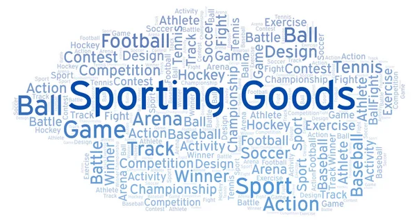 Sporting Goods word cloud. Made with text only.