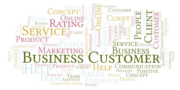 Business Nuvem Palavras Cliente Feito Apenas Com Texto — Fotografia de Stock