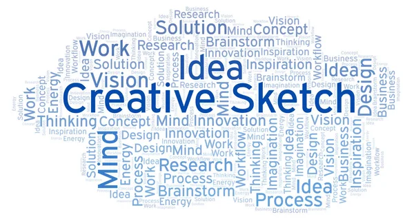 Creative Sketch word cloud, made with text only