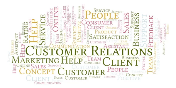 Customer Relations word cloud. Made with text only.