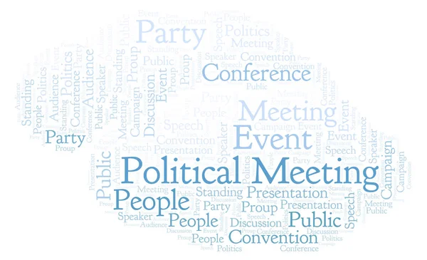 Political Meeting word cloud. Wordcloud made with text only.