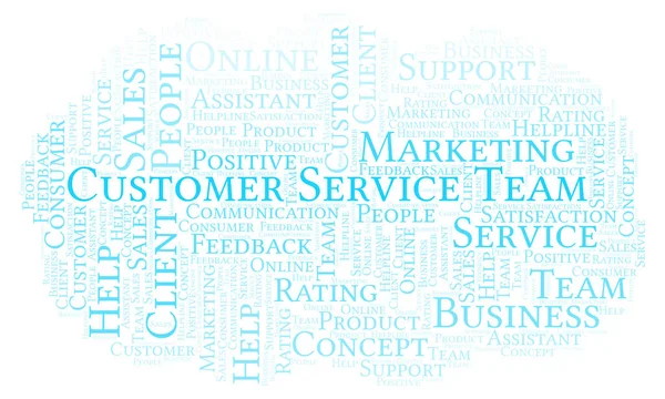 Equipo Servicio Cliente Word Cloud Hecho Solo Con Texto — Foto de Stock