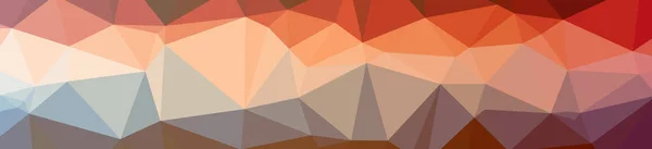 Illustration of abstract low poly red banner background