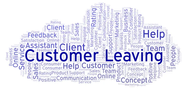 Customer Leaving Word Cloud Made Text Only — Stock Photo, Image