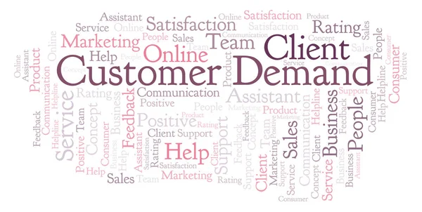Customer Demand Word Cloud Made Text Only — Stock Photo, Image