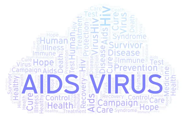 Aids Virus Word Cloud Gjorda Med Endast Text — Stockfoto