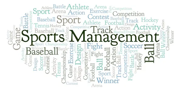 Sport Management Słowo Cloud Wykonane Tylko Tekst — Zdjęcie stockowe