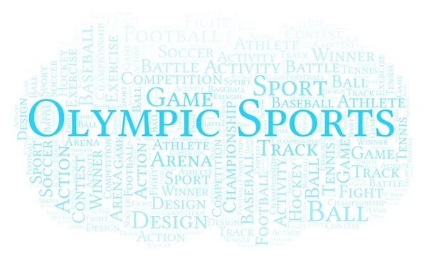 Olympic Sports Word Cloud Made Text Only — Stock Photo, Image