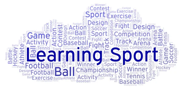 Σύννεφο Λέξεων Sport Μάθησης Γίνεται Κείμενο Μόνο — Φωτογραφία Αρχείου