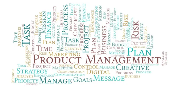 Product Management Word Cloud Made Text Only — Stock Photo, Image