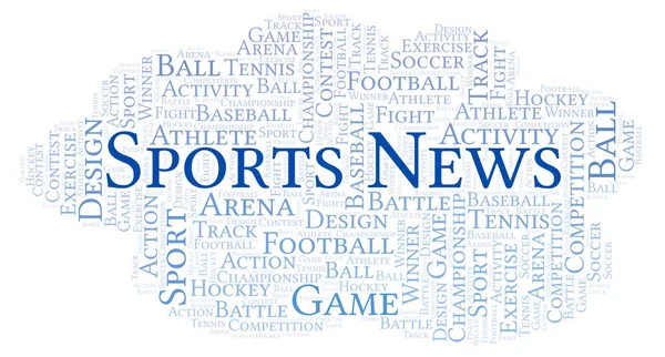 Sports News Word Cloud Made Text Only — Stock Photo, Image