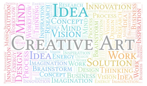 Creative Art word cloud, made with text only