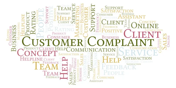 Customer Complaint Word Cloud Made Text Only — Stock Photo, Image