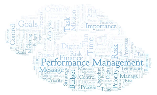 Performance Management Word Cloud Nur Mit Text — Stockfoto