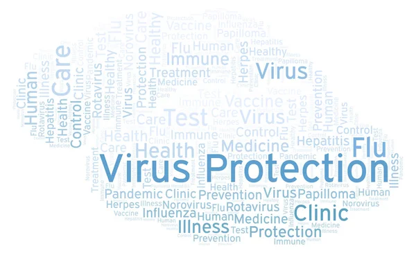 Virus Protection word cloud, made with text only — Stock Image Virus Protection Word Cloud Made Text Only Stock Photo