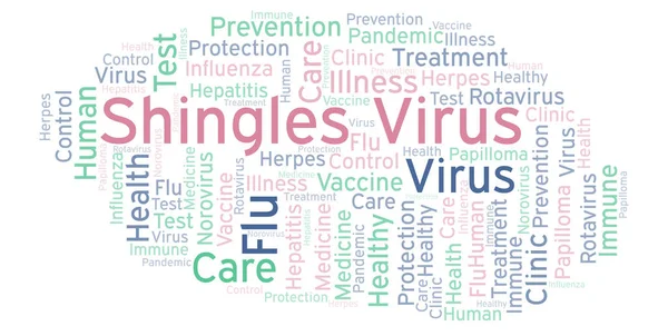 Shingles Virus word cloud, made with text only — Stock Image Shingles Virus Word Cloud Made Text Only Stock Picture