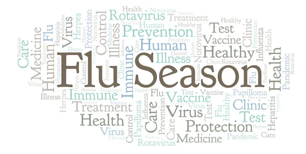 Flu Season word cloud, made with text only — Stock Image Flu Season Word Cloud Made Text Only Royalty Free Stock Images