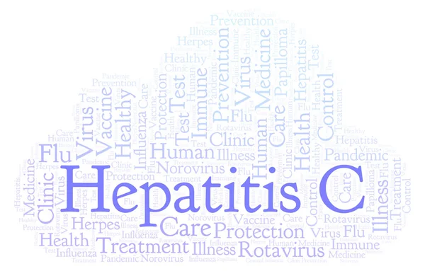 Hepatitis C word cloud, made with text only — Stock Image Hepatitis Word Cloud Made Text Only Stock Image